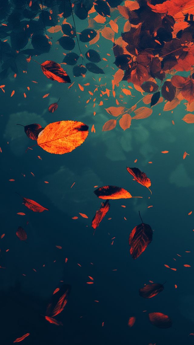 Leaves wallpaper, vibrant foliage, 8k resolution, background for mobile wallpaper (vertical)