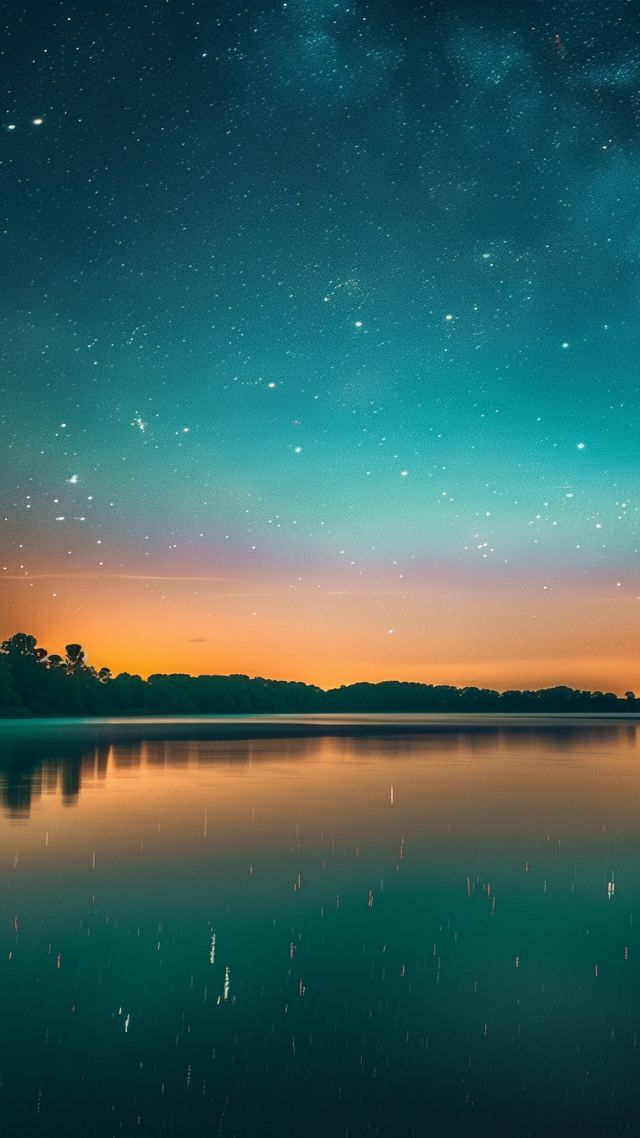 Lake Aurora wallpaper, Florida landscape, celestial sky, background for mobile wallpaper (vertical)