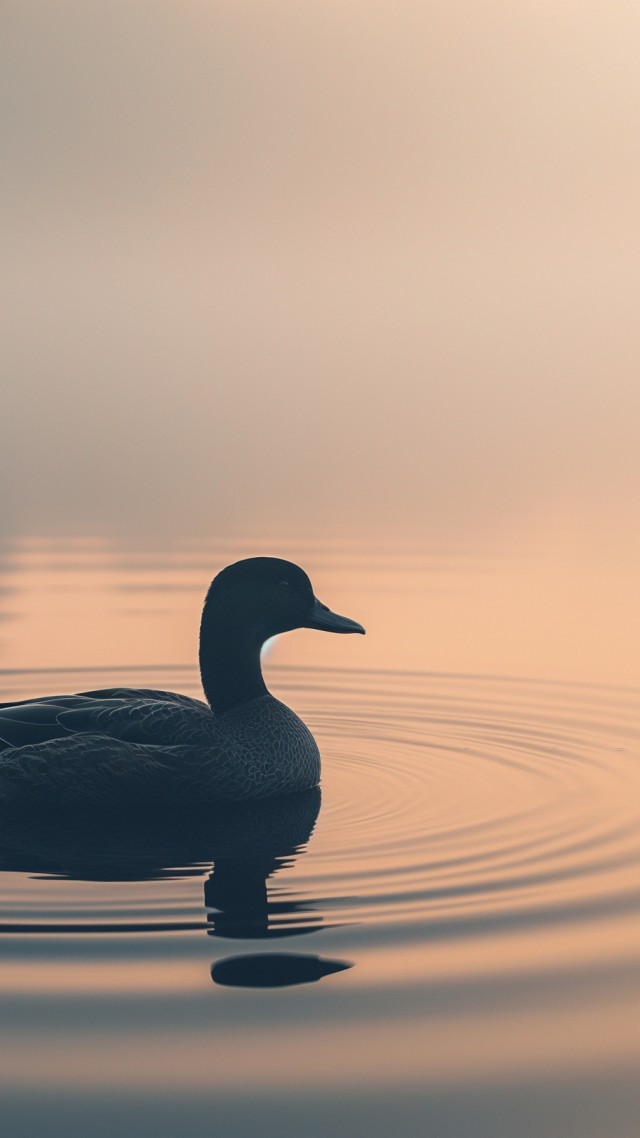mandarin duck wallpaper, animal, wildlife, background for mobile wallpaper (vertical)