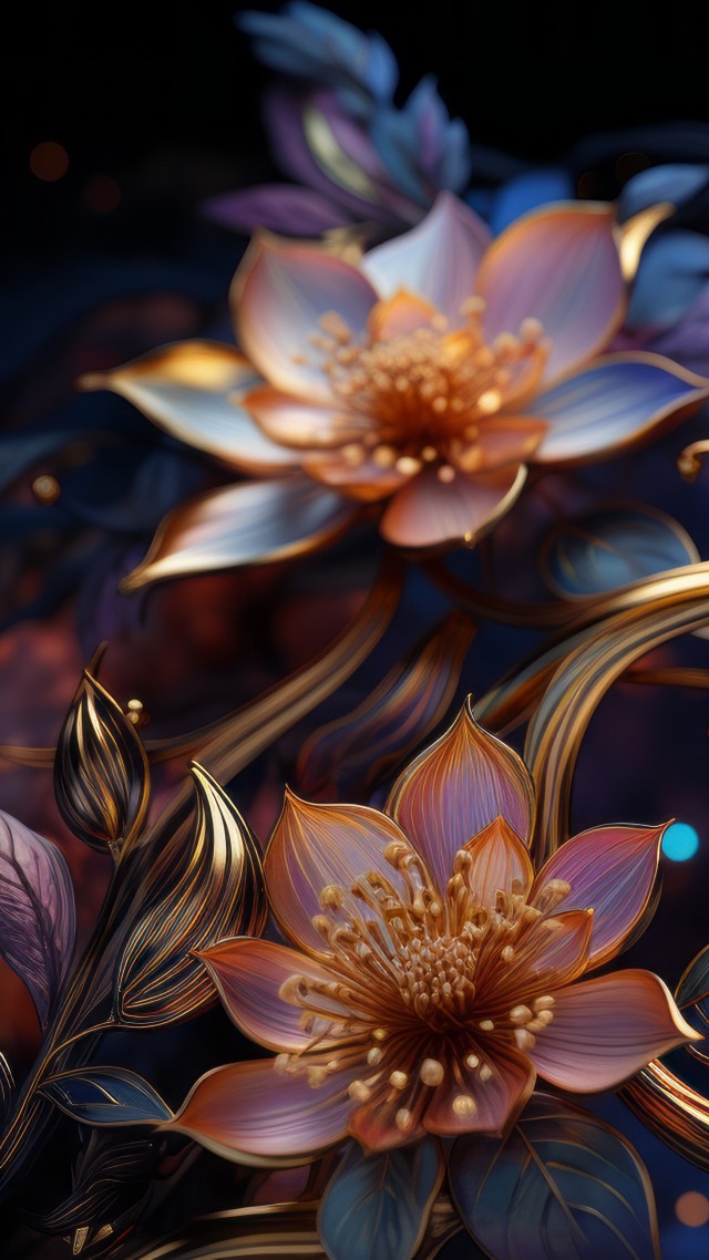 iPhone 15 wallpaper, abstract art, nature design, background for mobile wallpaper (vertical)