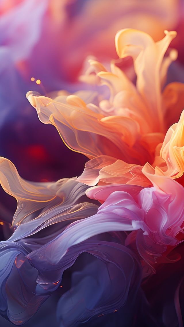 abstract wallpaper, digital paint, vibrant colors, background for mobile wallpaper (vertical)