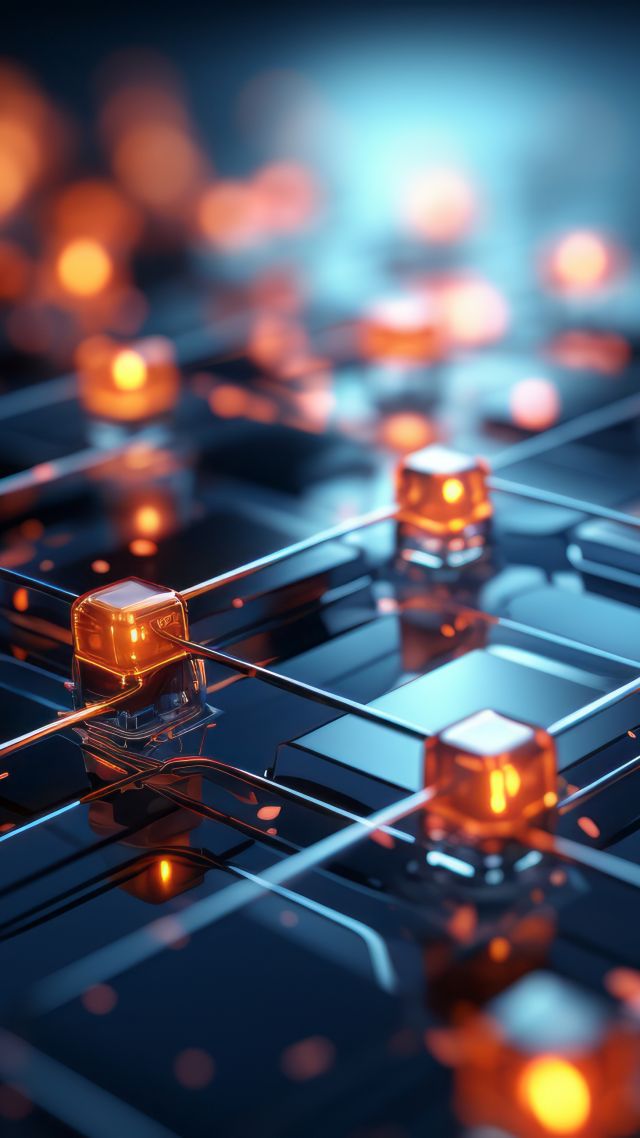 quantum wallpaper, high-tech, sleek design, background for mobile wallpaper (vertical)