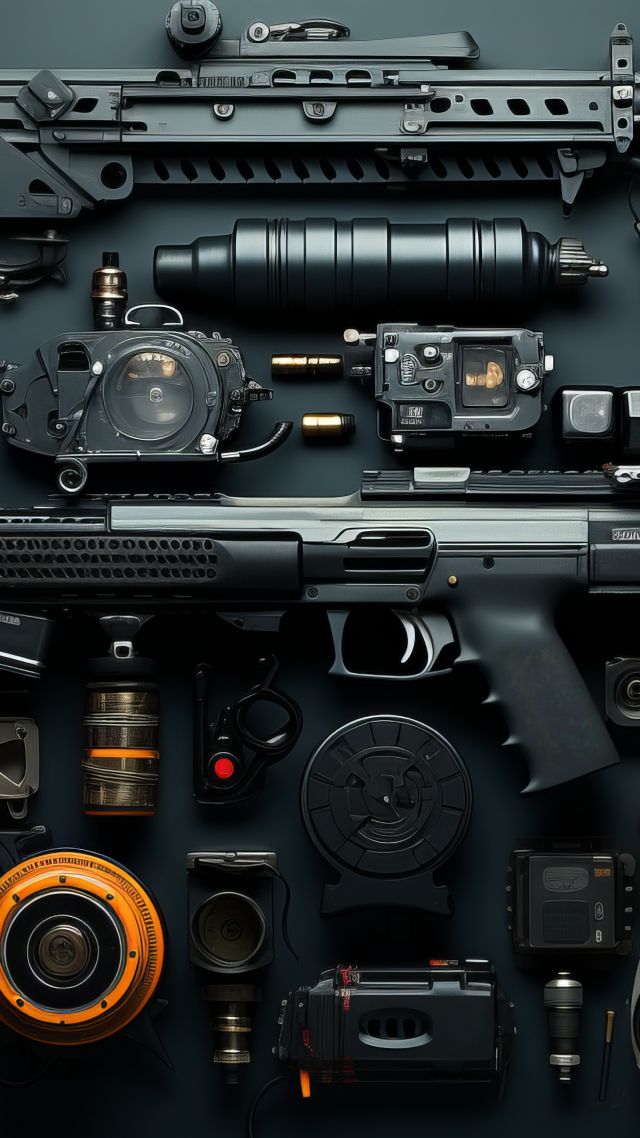 rifles wallpaper, gun collection, military rifles, background for mobile wallpaper (vertical)