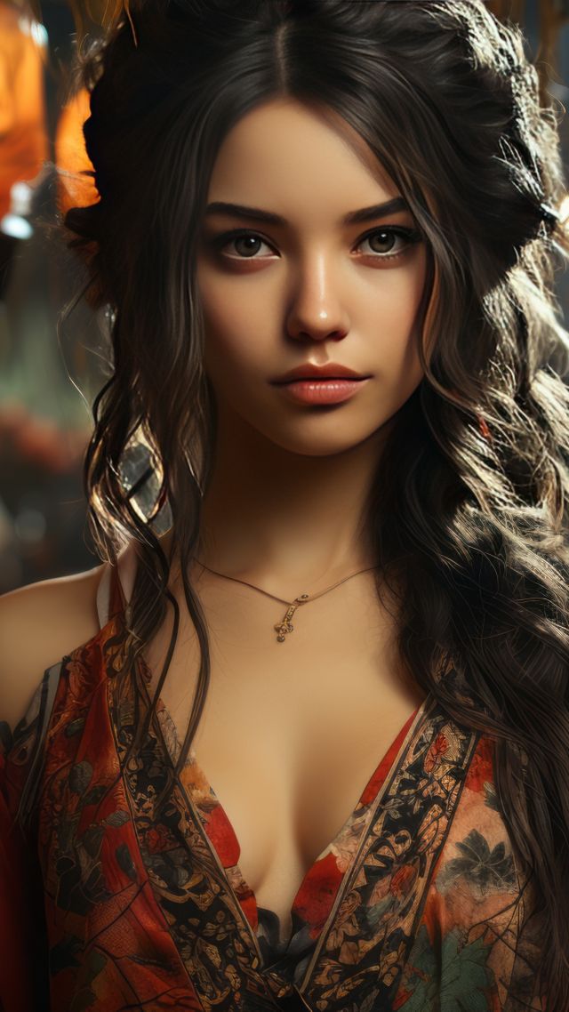 anime girl wallpaper, fantasy warrior, epic battle, background for mobile wallpaper (vertical)