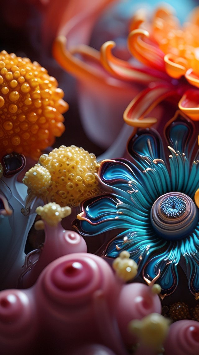 corals wallpaper, vibrant, marine, background for mobile wallpaper (vertical)