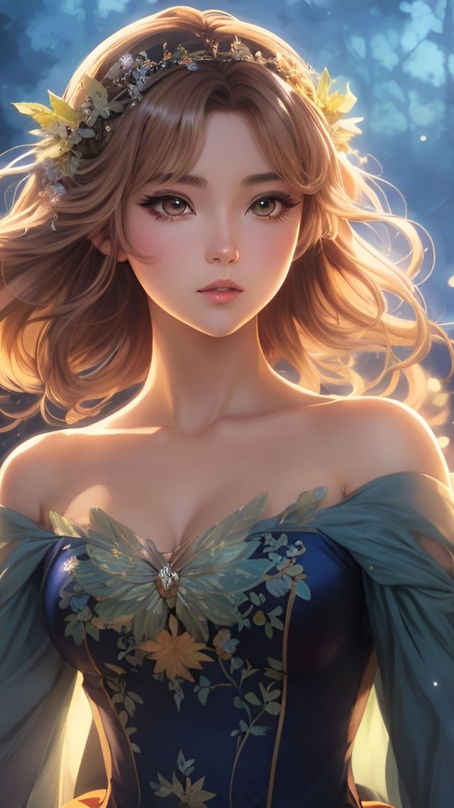 anime girl wallpaper, fairy, mythical, background for mobile wallpaper (vertical)