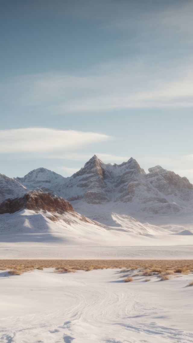 Windows 12 wallpaper, sandy terrain, heat waves, background for mobile wallpaper (vertical)