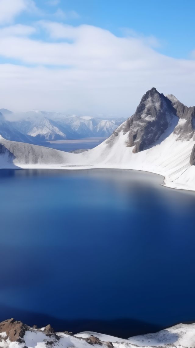 Windows 12 wallpaper, serene lake, alpine scenery, background for mobile wallpaper (vertical)