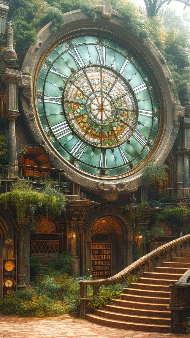 interior wallpaper, verdant, abundant, background for mobile wallpaper (vertical)