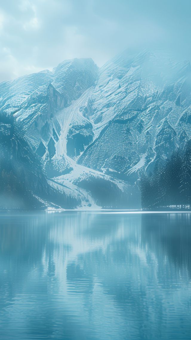 mountains wallpaper, serene lake, alpine scenery, background for mobile wallpaper (vertical)