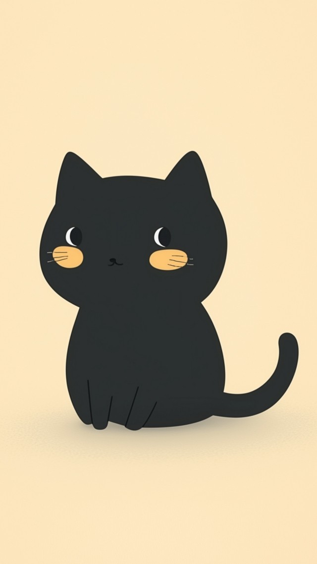 kitten wallpaper, minimalist, simple background, background for mobile wallpaper (vertical)