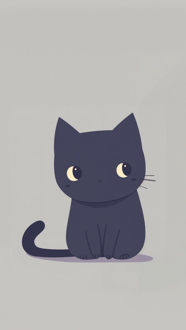kitten wallpaper, sweet, solid color background, background for mobile wallpaper (vertical)