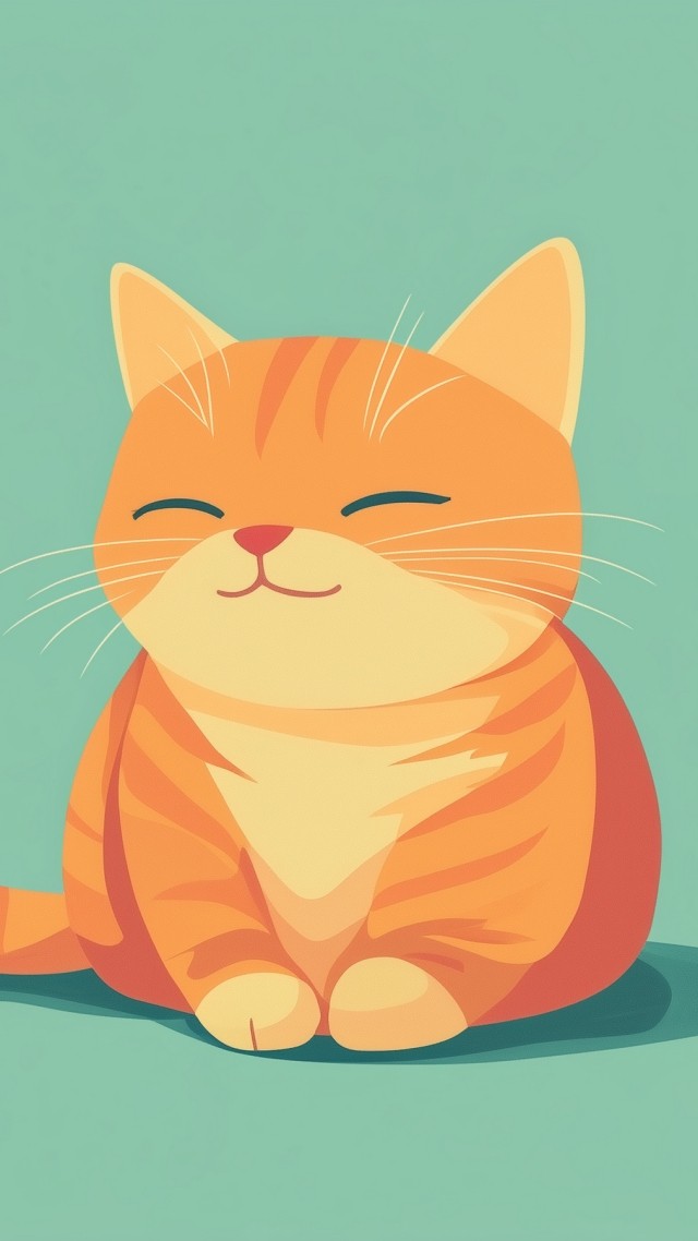 kitten wallpaper, cute, solid color background, background for mobile wallpaper (vertical)