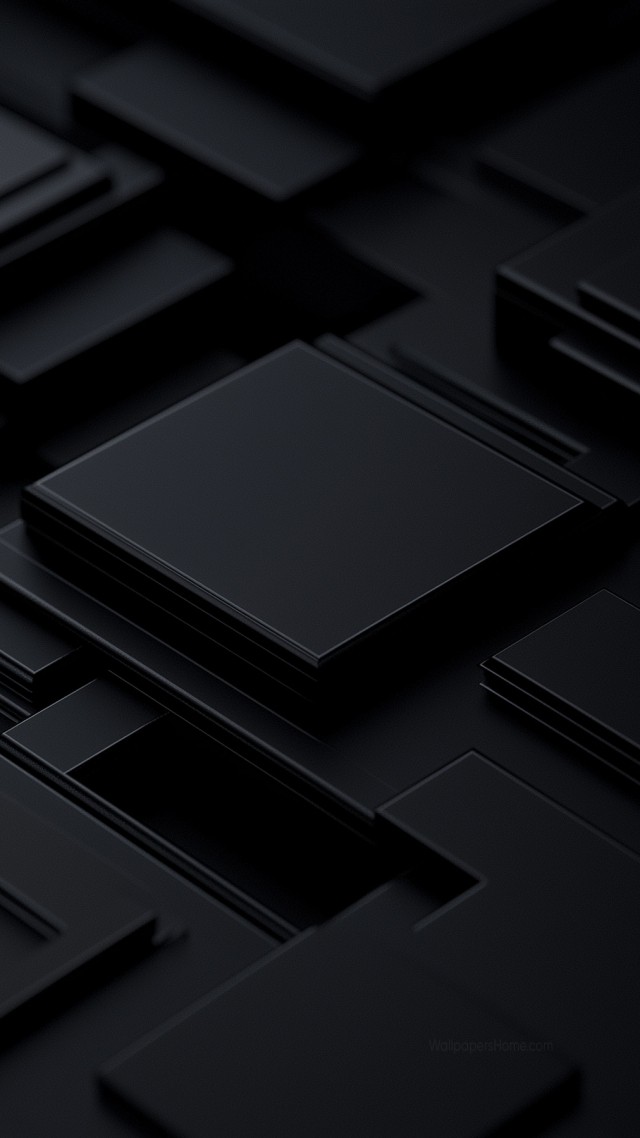 dark abstract wallpaper, sleek modern, geometric shapes, background for mobile wallpaper (vertical)