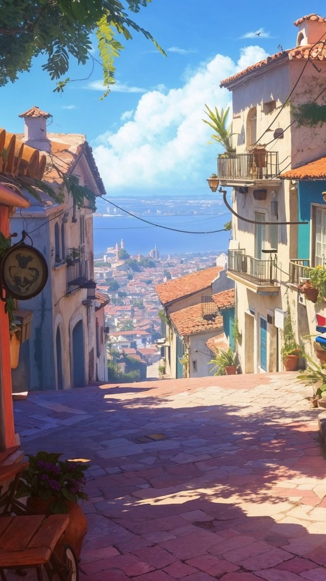 coastal wallpaper, seaside, calming, background for mobile wallpaper (vertical)