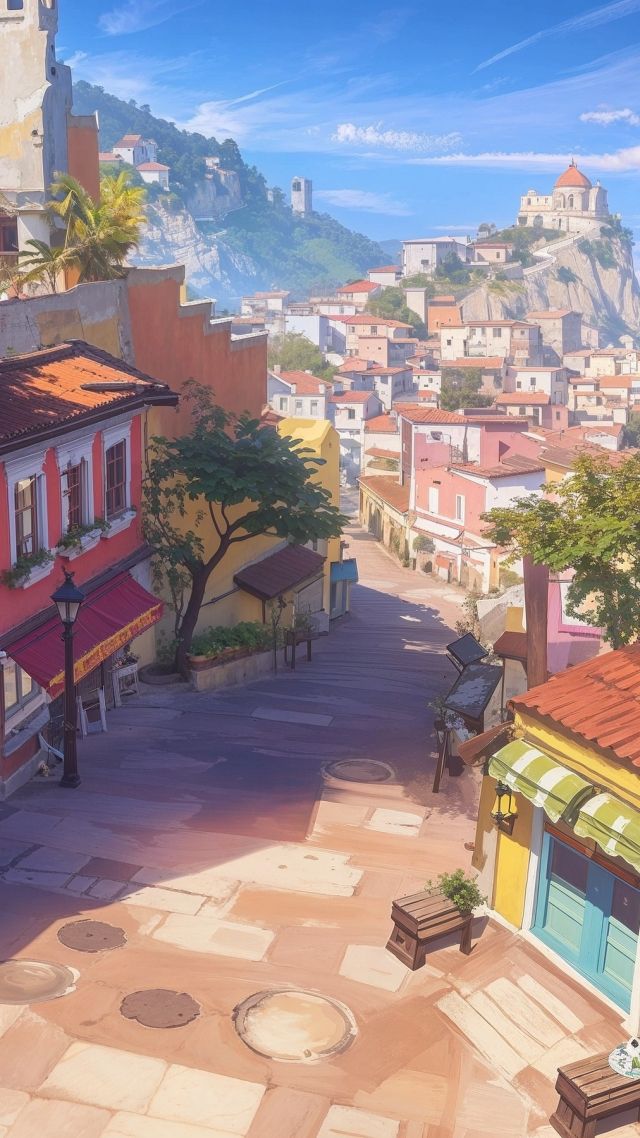 coastal wallpaper, relaxing atmosphere, peaceful coastline, background for mobile wallpaper (vertical)