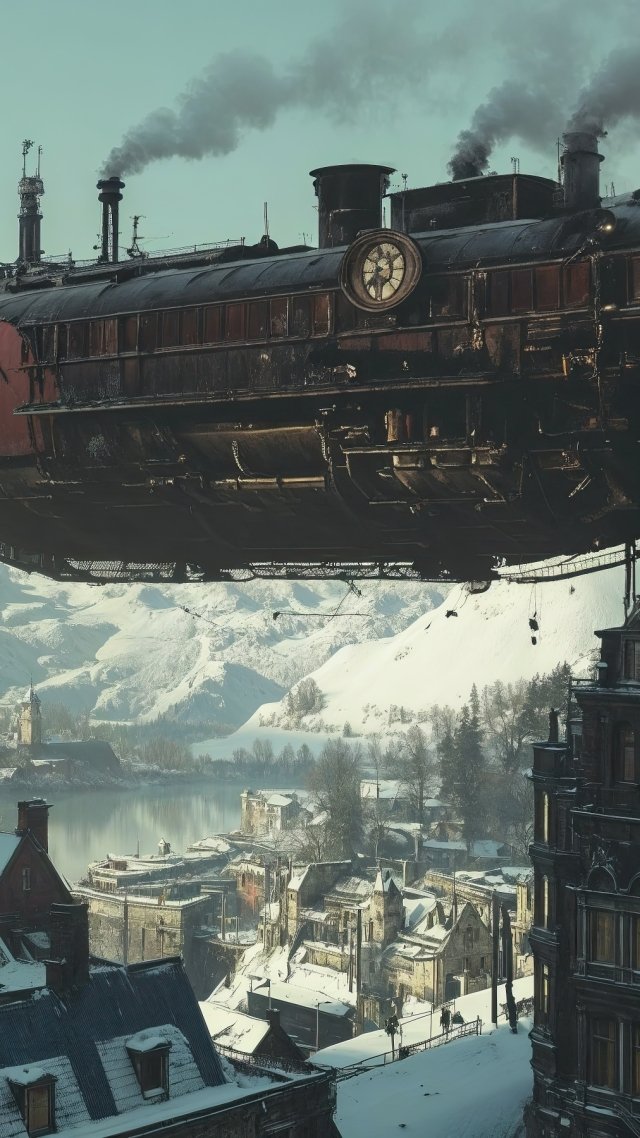 steampunk wallpaper, steam-powered, industrial, background for mobile wallpaper (vertical)