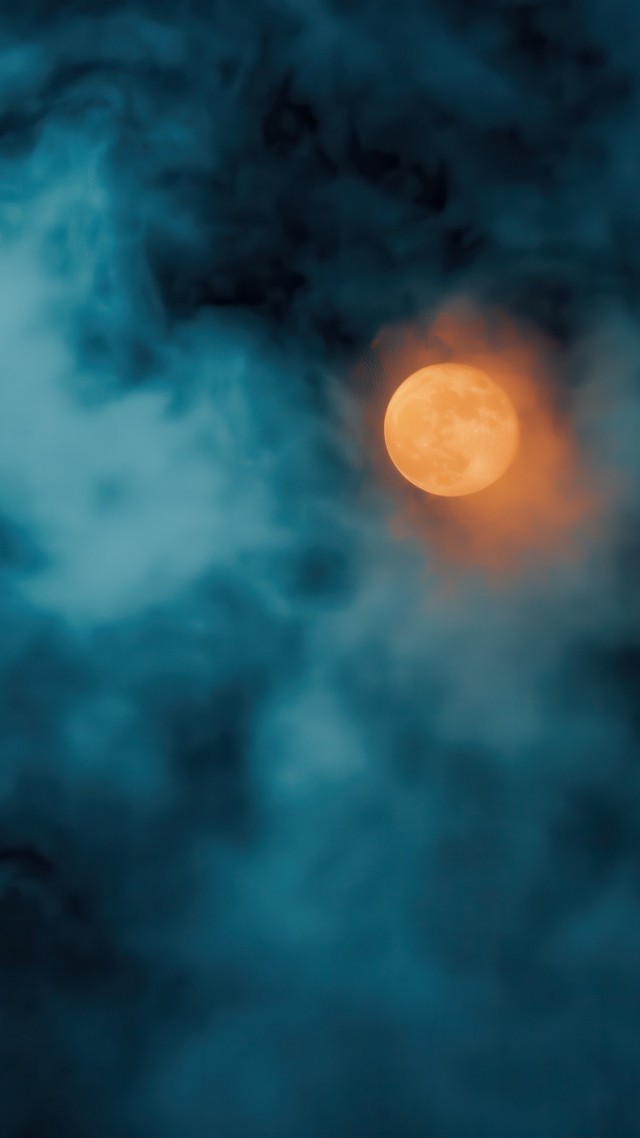 Halloween night wallpaper, full moon, dark, background for mobile wallpaper (vertical)