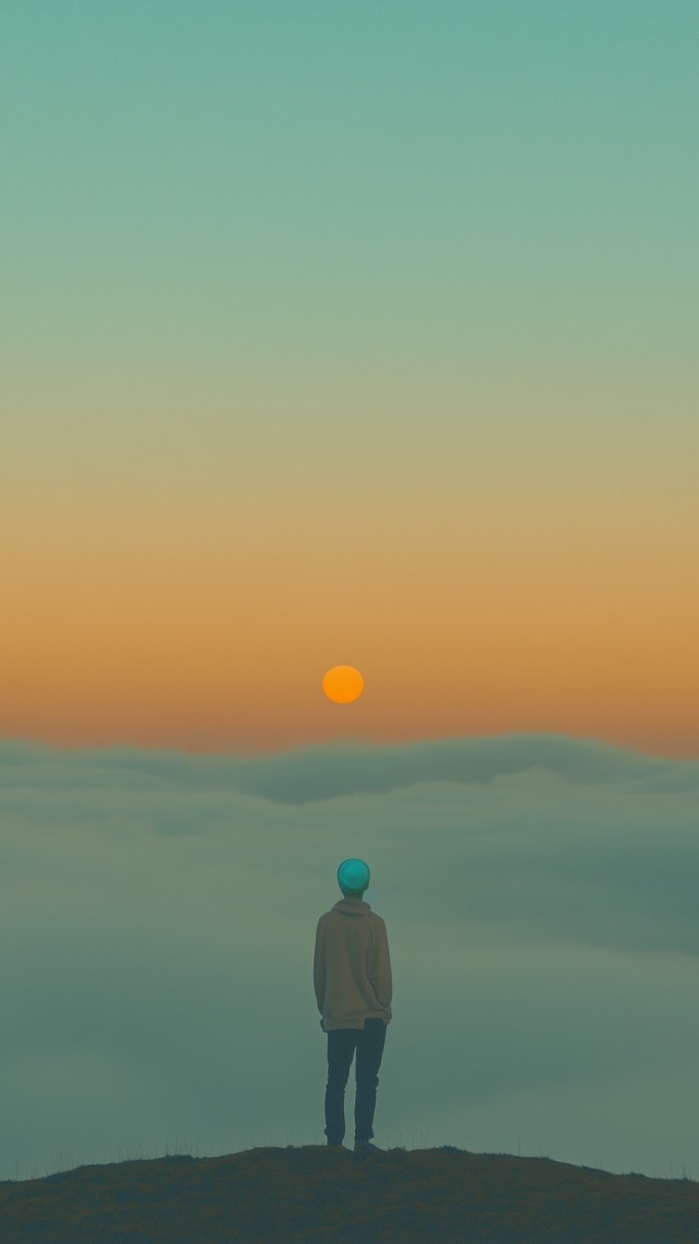 Sky wallpaper, tranquil, peaceful atmosphere, background for mobile wallpaper (vertical)