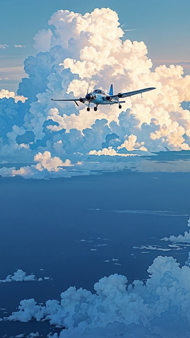 propeller plane wallpaper, inspirational, clear skies, background for mobile wallpaper (vertical)