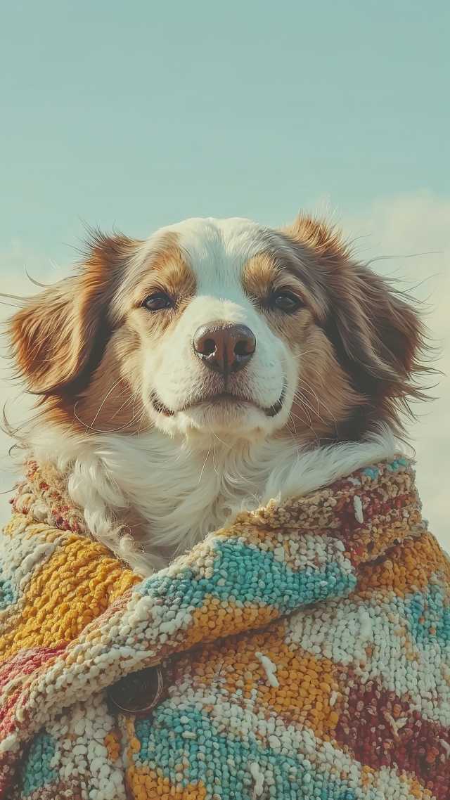 dogs thanksgiving wallpaper, family gathering, holiday pets, background for mobile wallpaper (vertical)