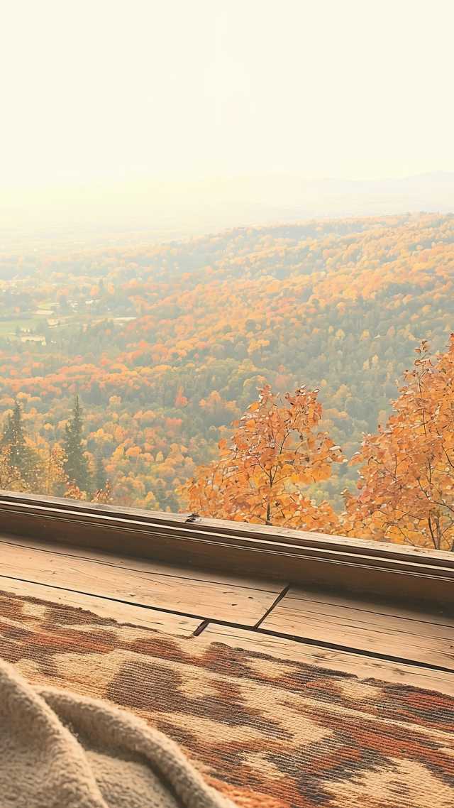 living room wallpaper, fireplace, rustic charm, background for mobile wallpaper (vertical)