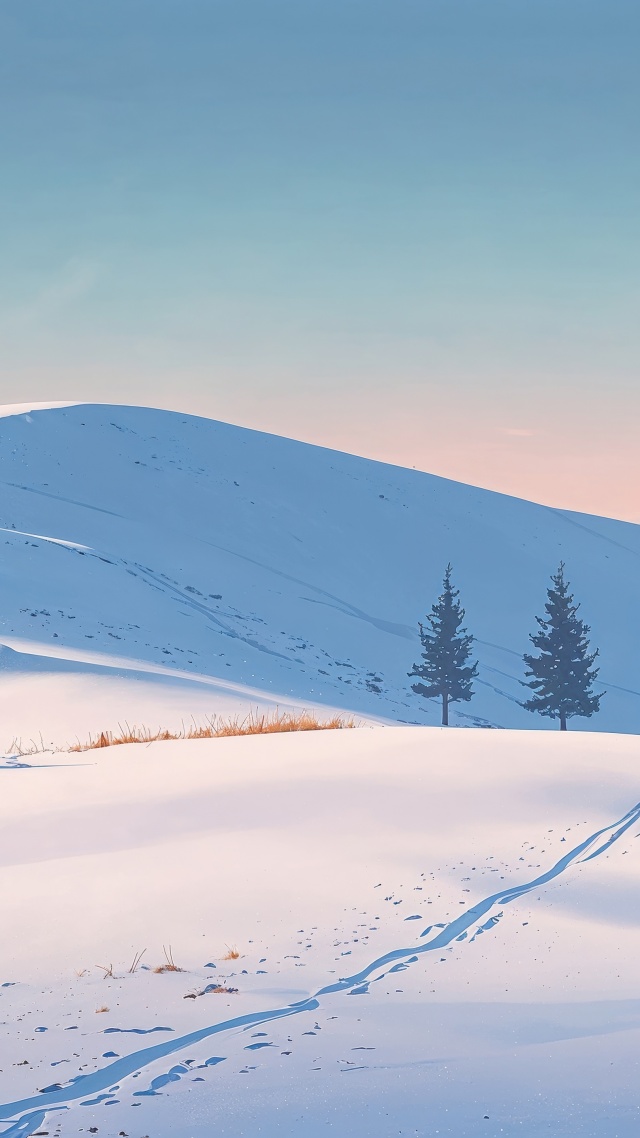 christmas wallpaper wallpaper, winter wonderland, snowy landscape, background for mobile wallpaper (vertical)