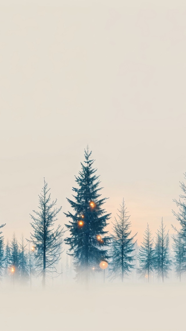 christmas wallpaper, minimal design, festive decor, background for mobile wallpaper (vertical)