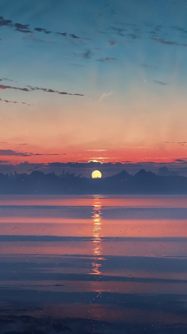 sunset wallpaper wallpaper, nature photography, evening light, background for mobile wallpaper (vertical)