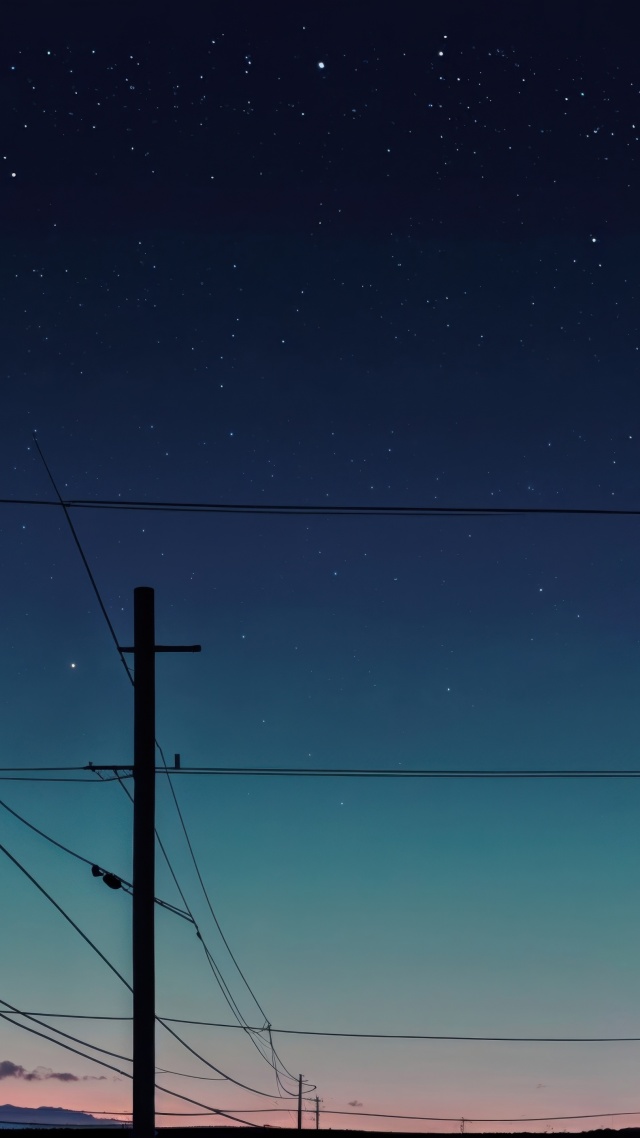 night wallpaper wallpaper, power line, moody aesthetic, background for mobile wallpaper (vertical)