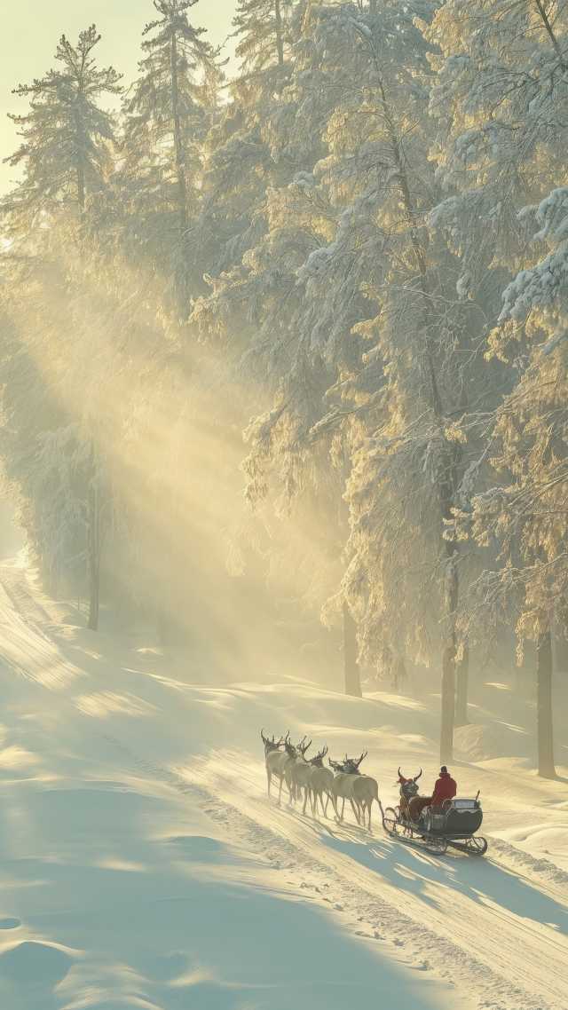 festive snow wallpaper, holiday festivities, holiday cheer, background for mobile wallpaper (vertical)