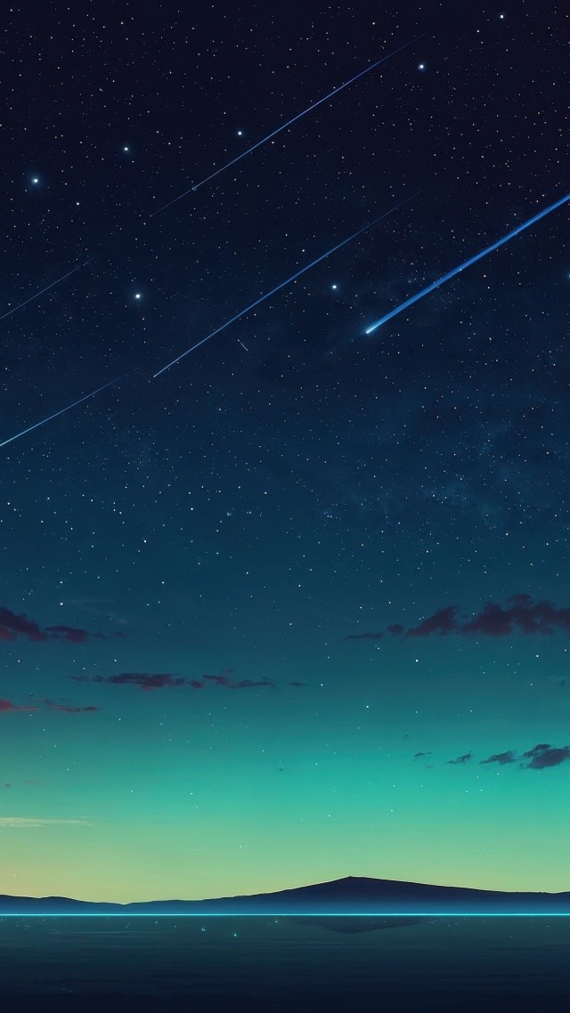stars background wallpaper, night sky colors, horizon lights, background for mobile wallpaper (vertical)