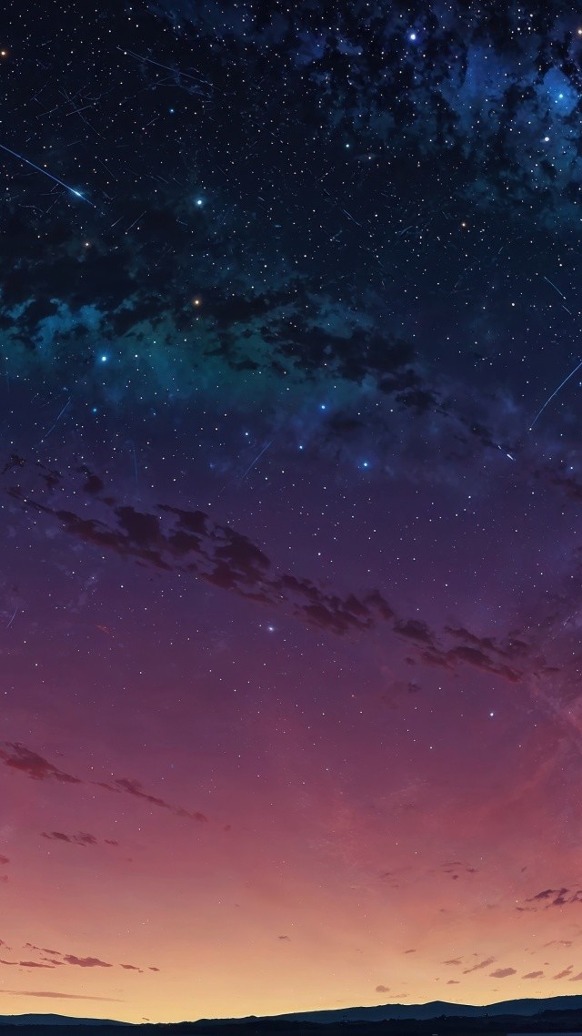 stars background wallpaper, horizon line, cosmic horizon, background for mobile wallpaper (vertical)