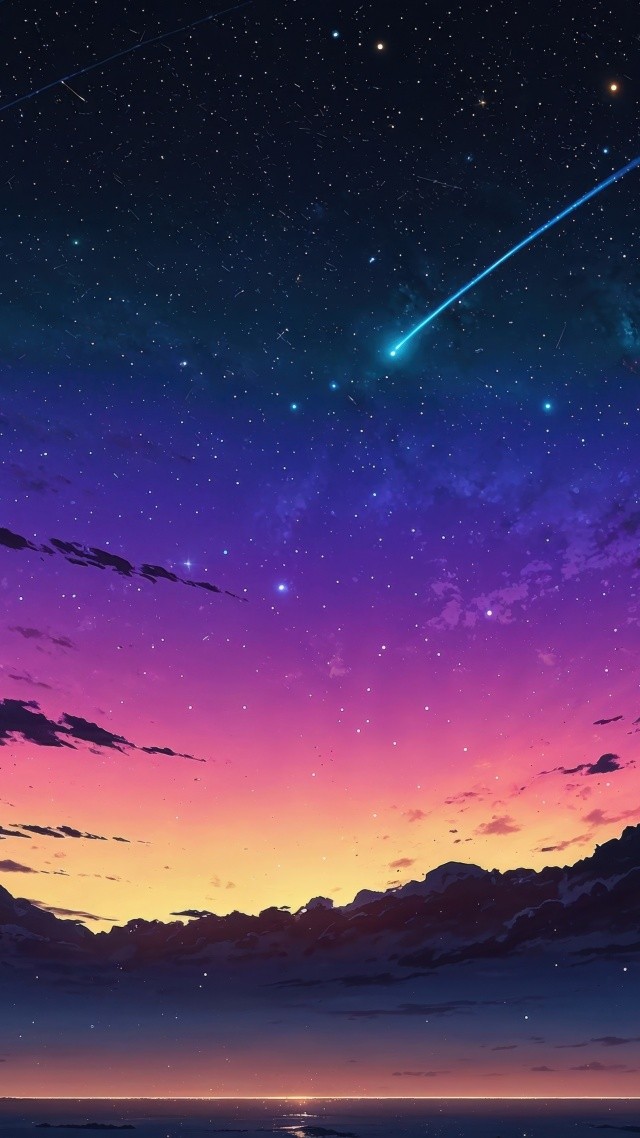 stars wallpaper wallpaper, shooting stars, dreamy skies, background for mobile wallpaper (vertical)