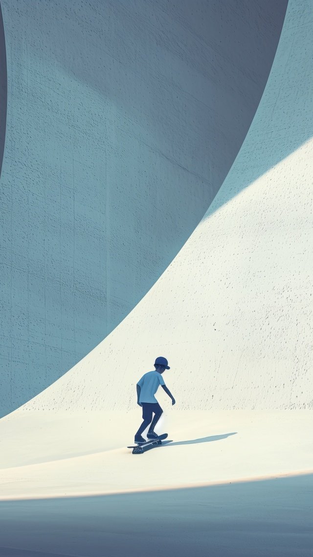 abstract design wallpaper, ramp, urban culture, background for mobile wallpaper (vertical)