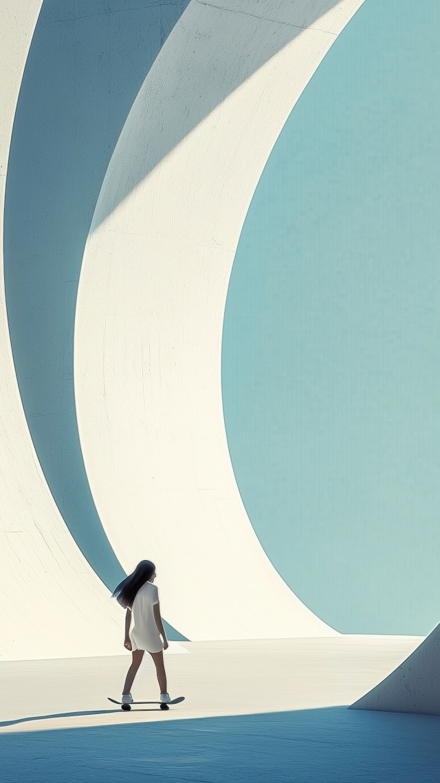 abstract design wallpaper, ramp, dynamic movement, background for mobile wallpaper (vertical)