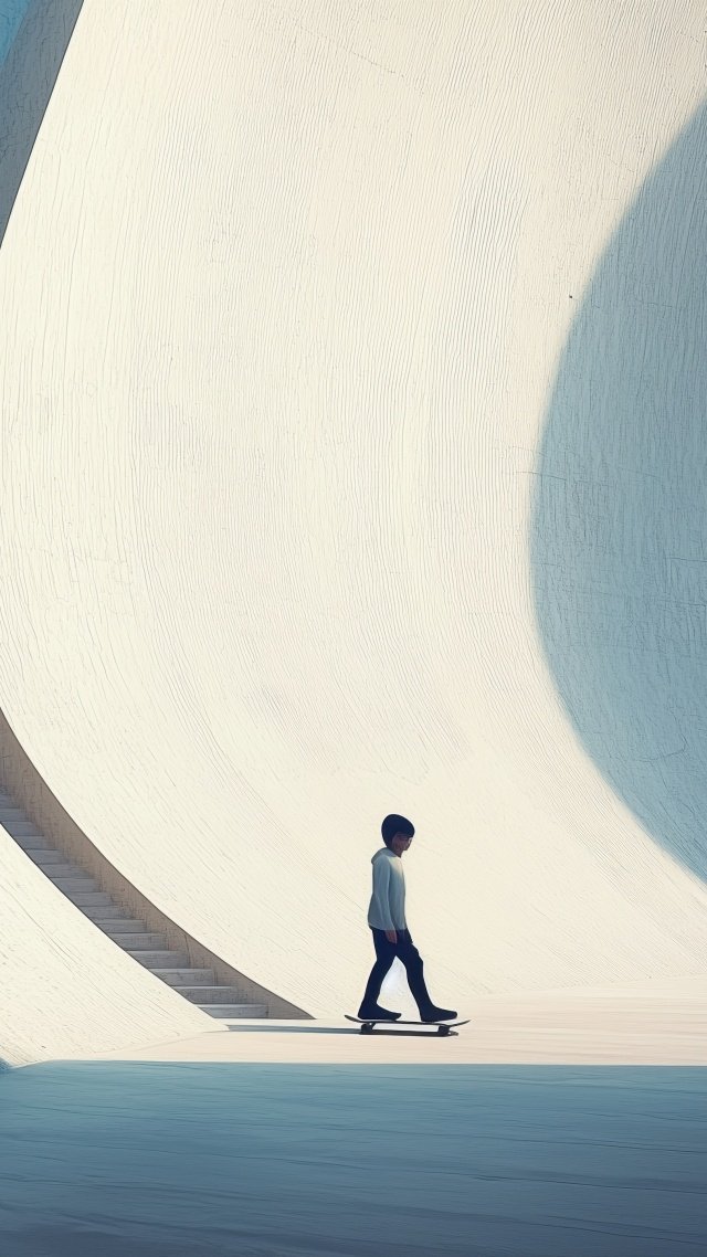 abstract design wallpaper, ramp, dynamic movement, background for mobile wallpaper (vertical)