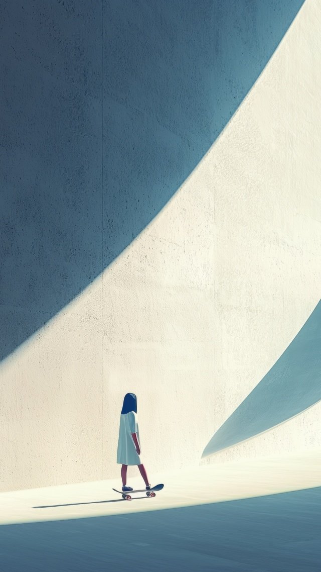 abstract design wallpaper, ramp, creative graphics, background for mobile wallpaper (vertical)