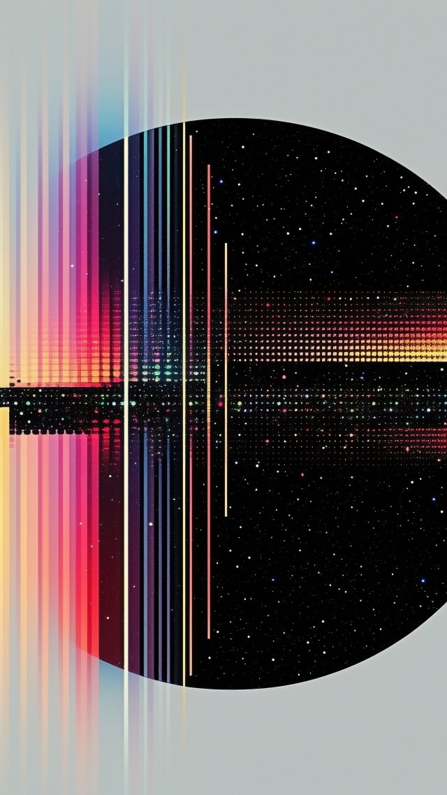 retro vibe wallpaper, abstract art, celestial patterns, background for mobile wallpaper (vertical)