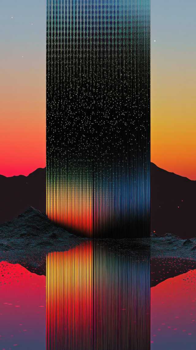 retro vibe wallpaper, cosmic colors, cosmic art, background for mobile wallpaper (vertical)