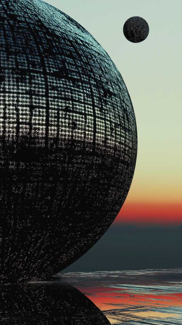 retro vibe wallpaper, abstract art, vintage style, background for mobile wallpaper (vertical)