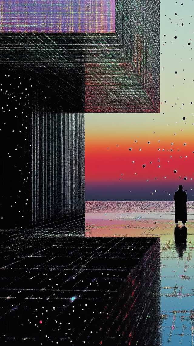 spectrum colors wallpaper, galaxy theme, dreamy aesthetics, background for mobile wallpaper (vertical)