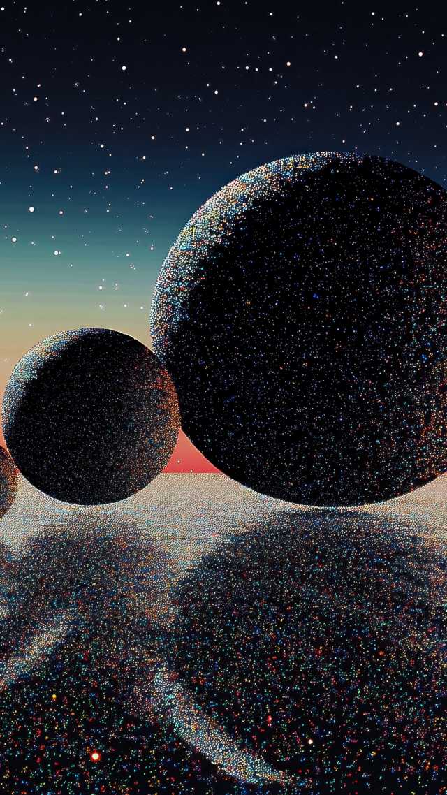 abstract art wallpaper, retro futurism, geometric shapes, background for mobile wallpaper (vertical)