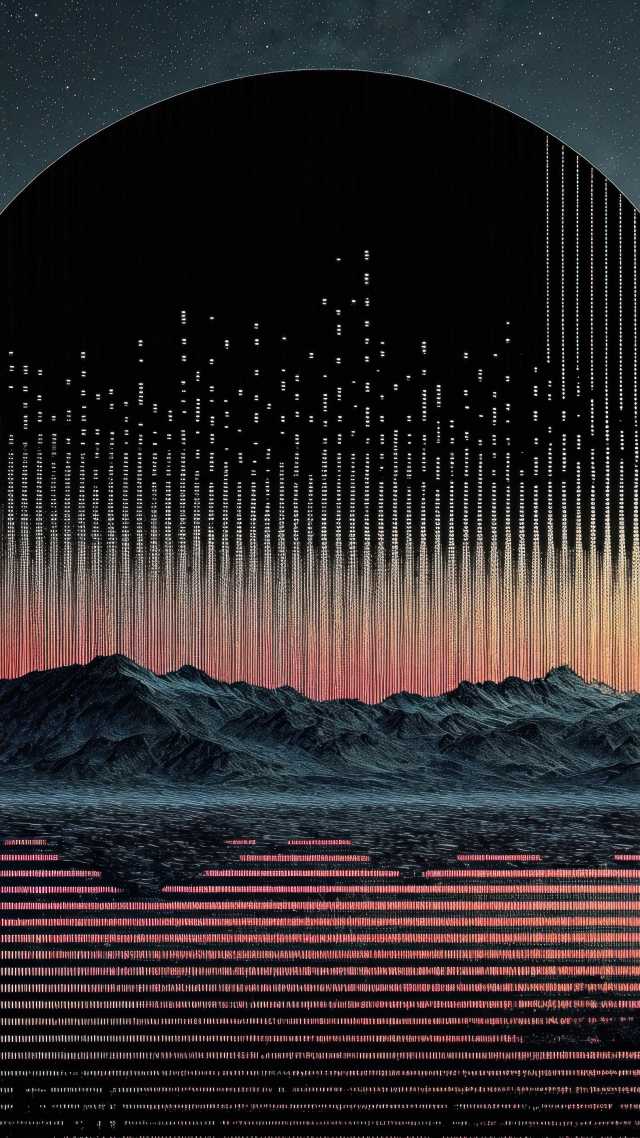 retrowave wallpaper, vintage aesthetic, synthwave, background for mobile wallpaper (vertical)