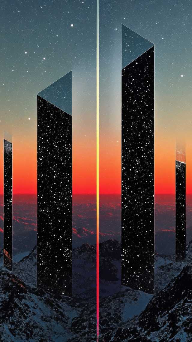 retrowave wallpaper, 80s aesthetic, vintage design, background for mobile wallpaper (vertical)