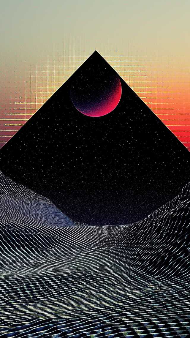 retrowave wallpaper, neon colors, 80s aesthetic, background for mobile wallpaper (vertical)