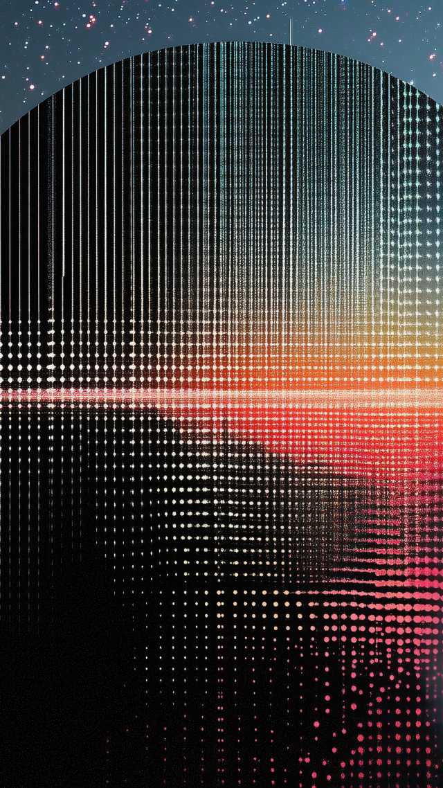 retrowave wallpaper, 80s aesthetic, synthwave, background for mobile wallpaper (vertical)