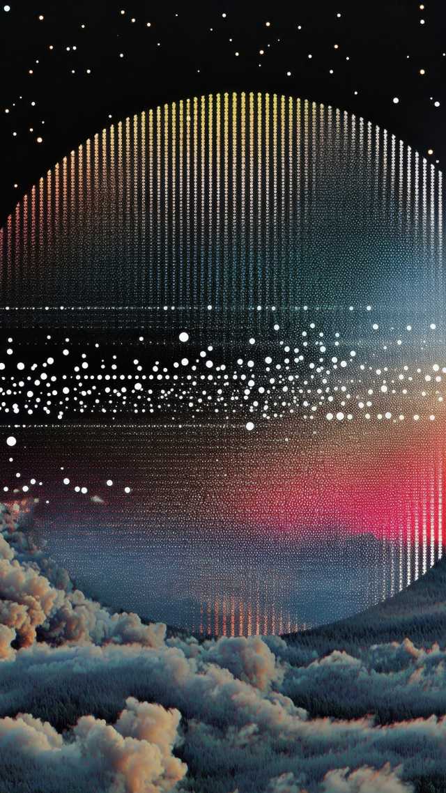 retrowave wallpaper, vintage aesthetic, neon colors, background for mobile wallpaper (vertical)