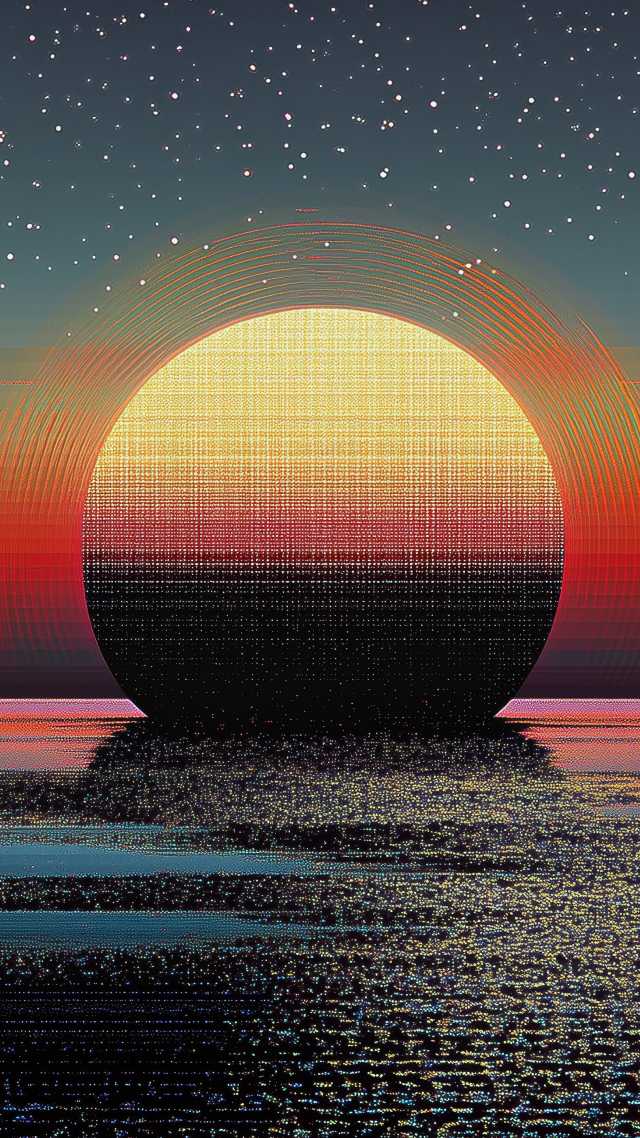 retro aesthetic wallpaper, abstract patterns, synthwave aesthetic, background for mobile wallpaper (vertical)
