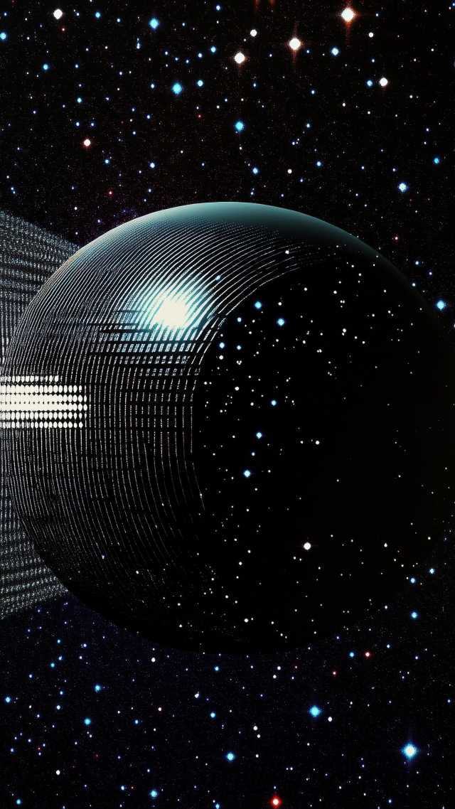 space-time wallpaper, sci-fi, black holes, background for mobile wallpaper (vertical)